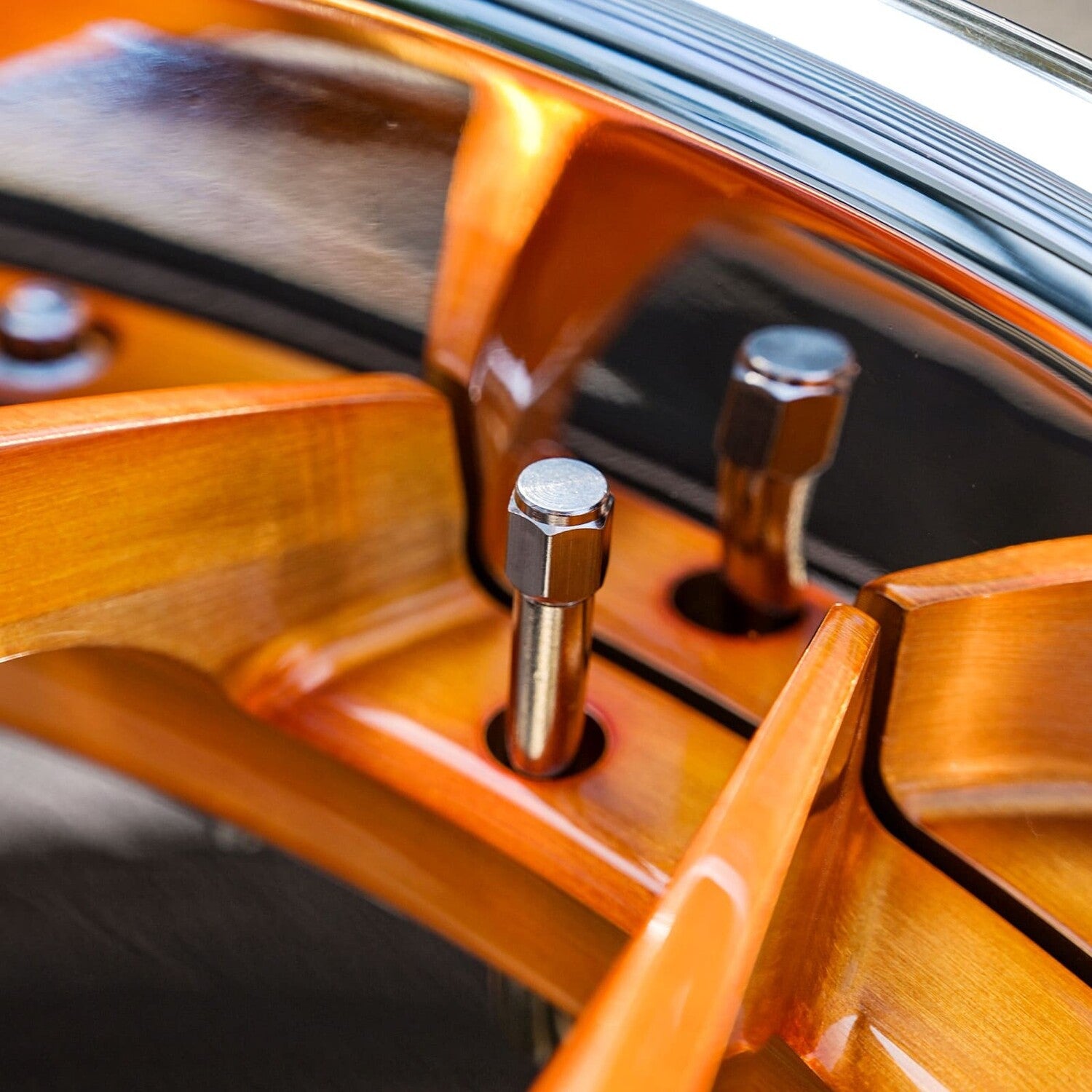 Deep lip chrome barrel with transparent copper spokes on RV-DR16 forged wheels for Corvette C8, design your own wheels.