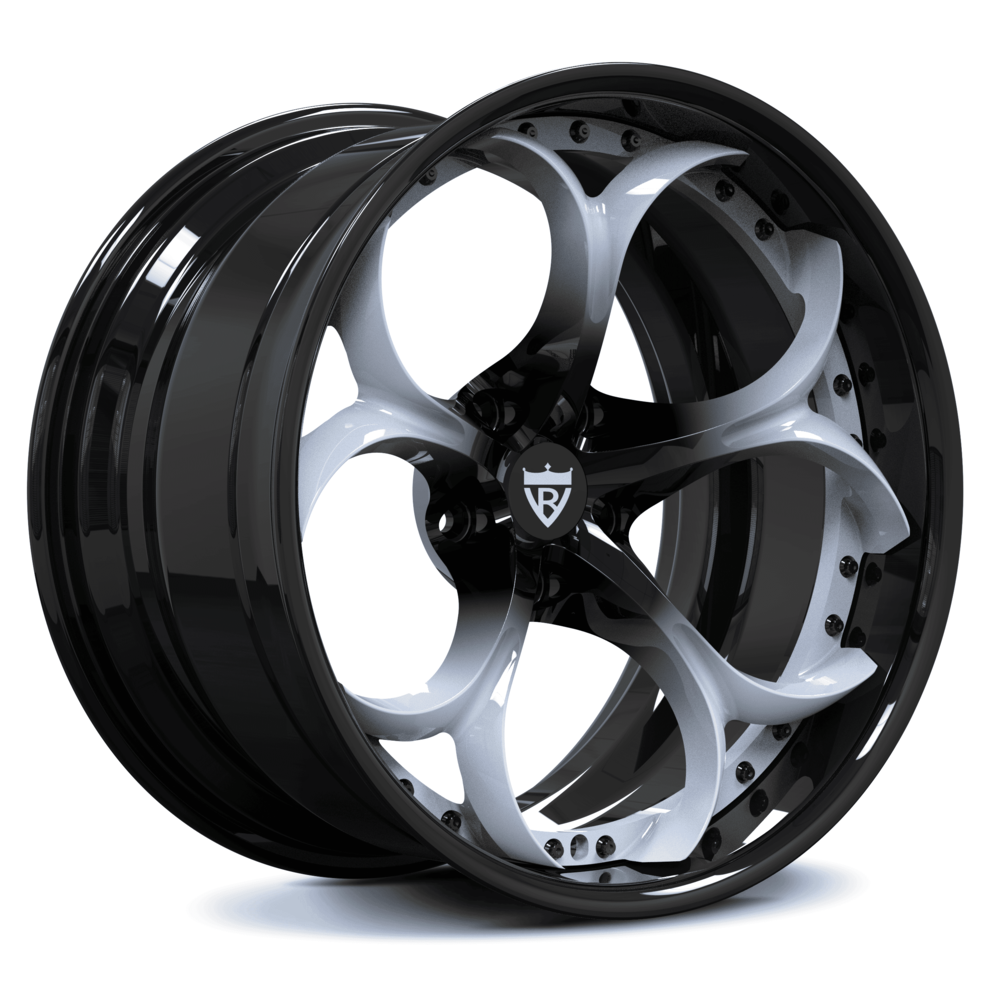 Custom Corvette C7 Rims with chrome, black, rapid blue etc, customize your own wheels for your Corvette C1-C8 with RVRN Custom forged 2-piece RV-DS016 Wheels