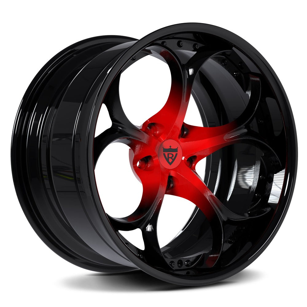 Custom Corvette C7 Rims with chrome, black, rapid blue etc, customize your own wheels for your Corvette C1-C8 with RVRN Custom forged 2-piece RV-DS016 Wheels