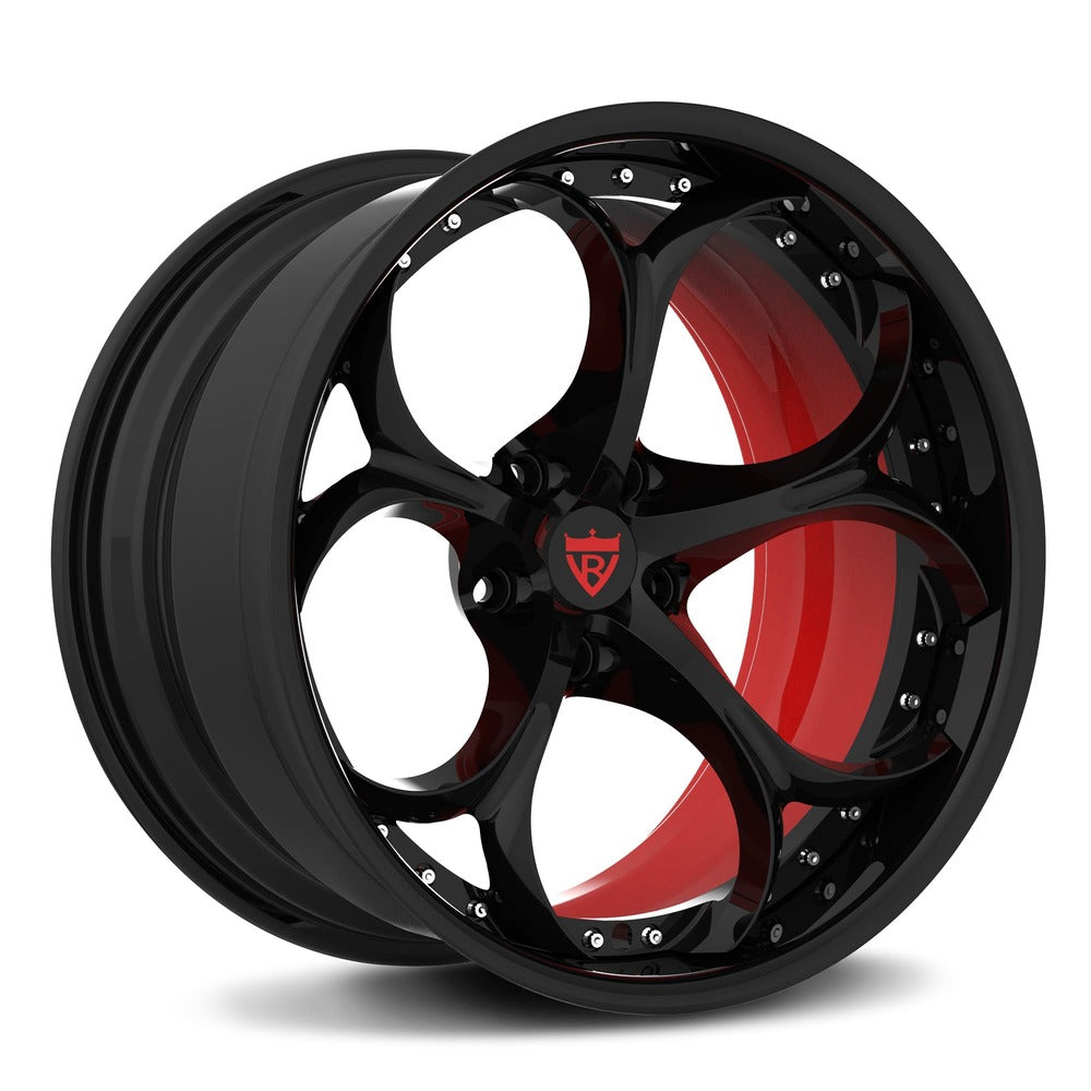 Custom Corvette C7 Rims with chrome, black, rapid blue etc, customize your own wheels for your Corvette C1-C8 with RVRN Custom forged 2-piece RV-DS016 Wheels