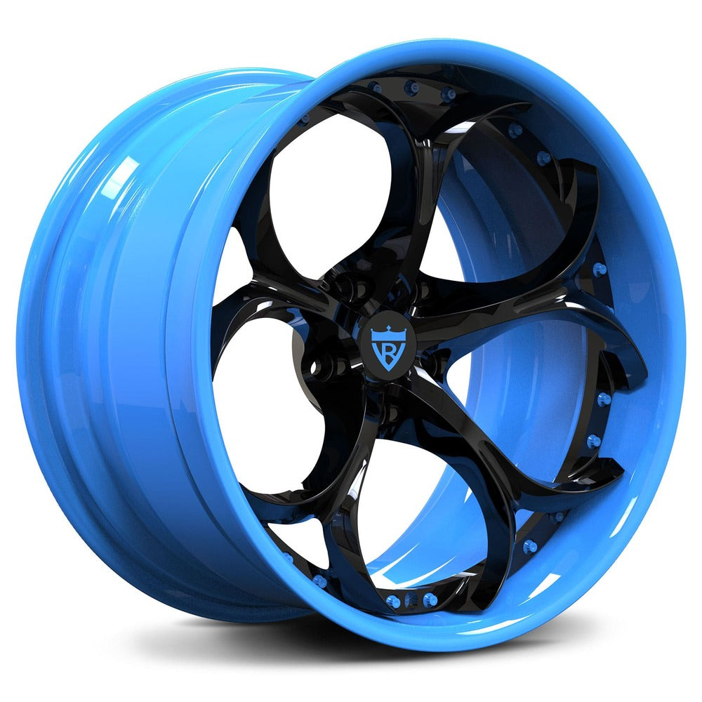 Custom Corvette C7 Rims with chrome, black, rapid blue etc, customize your own wheels for your Corvette C1-C8 with RVRN Custom forged 2-piece RV-DS016 Wheels