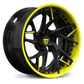 Super deep concave custom wheels with accelerated and black finish for 2020-2025 Corvette C8 Stingray Z51-OEM Setup