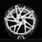 Close-up of gloss black barrel and ivory white spokes on RVRN DS74 forged wheel.