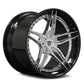 C6 Corvette 5-spoke forged wheels by RVRN Wheels, RV-DP03 2-piece with polished aluminum spoke and gloss black barrel, 19x10/20x12