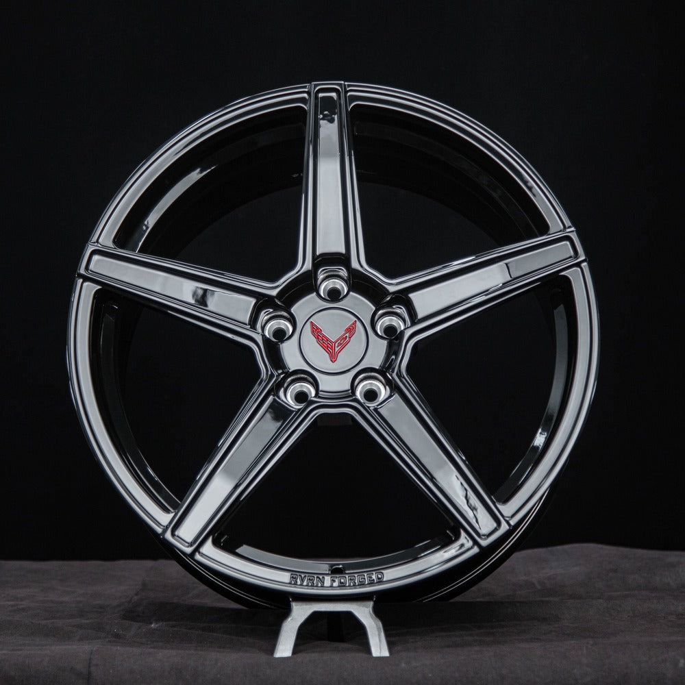 RVRN custom 5 spoke forged wheels for Corvette C8