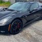 A sleek black Corvette C7 on RVRN gloss black custom forged wheels in 19x8.5/20x10 oem specs