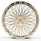 RVRN Wheels polished frozen gold texture close-up