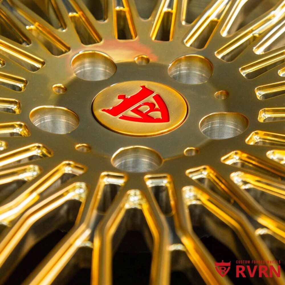 Corvette C8 forged wheels RV-MC22 front angle, 1 piece forged design