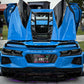 A rapid blue 2021 corvette c8 z51 sitting on a set of custom forged wheels, oem setup, carbon flash metallic finish-RVRN Wheels