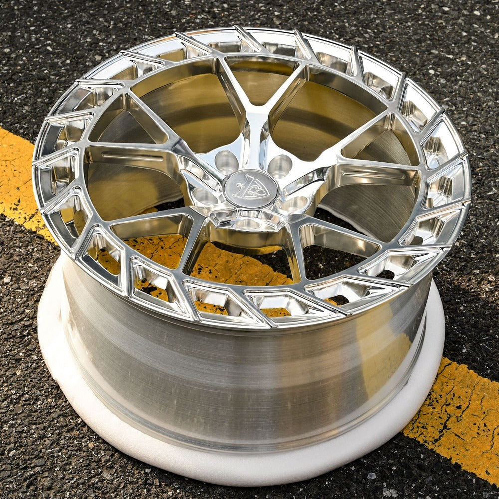 Polish concave forged monoblock wheels for Corvette C8 z51 with 20x9/21x12 setup, custom forged 1-piece rims 