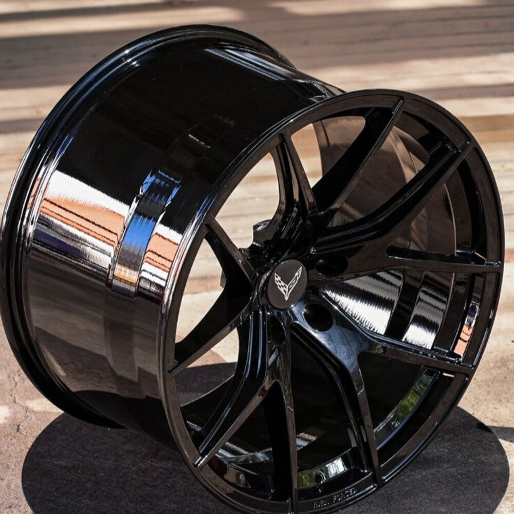 RV-MC24 | Custom Forged Super Concave Gloss Black 20x10/21x13 Corvette C8 Z06 / E-Ray Wheels