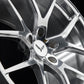 Side view of RV-MC35 forged wheels on C7 Grand Sport, polished finish