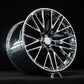 Corvette C8 custom wheels RV-MC65 chrome forged concave rim front view