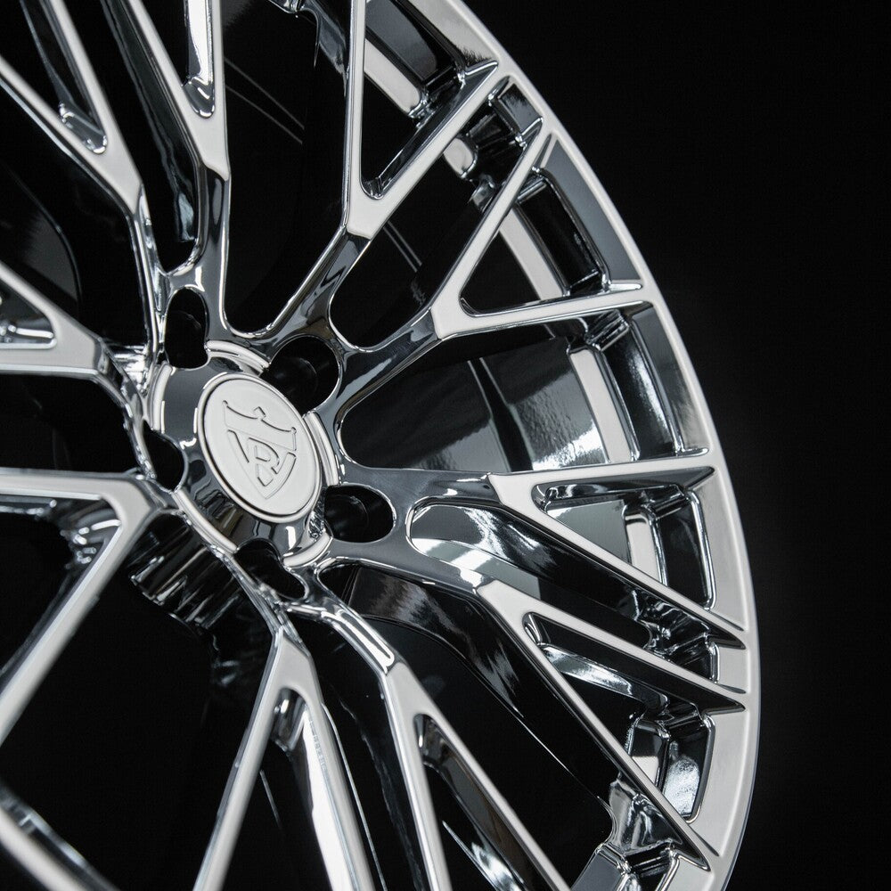 Corvette chrome forged wheel RV-MC65 side profile concave design