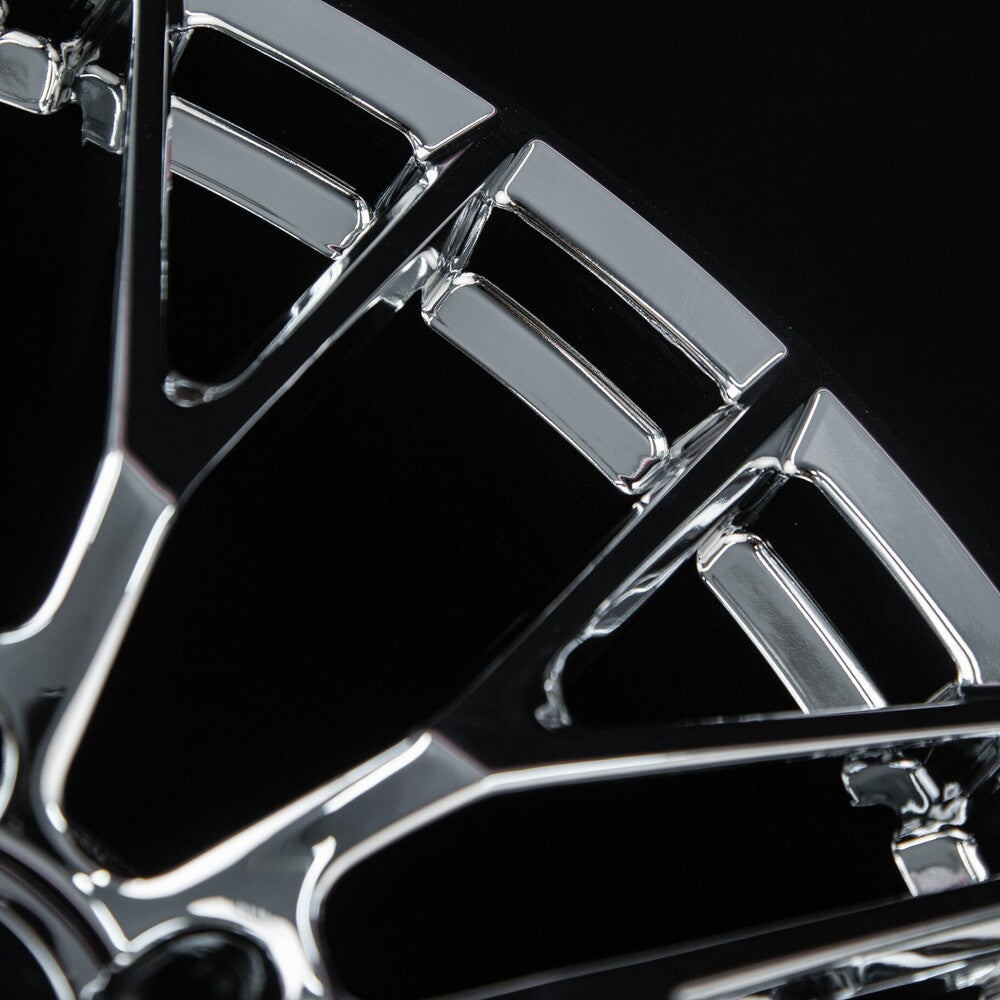 20x9 chrome forged Corvette C8 custom wheel RV-MC65 front fitment