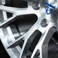 Close-up of lightweight forged spokes on Corvette C8 Z51 rim