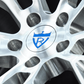 Brushed silver MC65 wheel for Z51 Stingray – aggressive stance view
