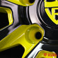RVRN custom forged wheel black and yellow two-tone finish detail
