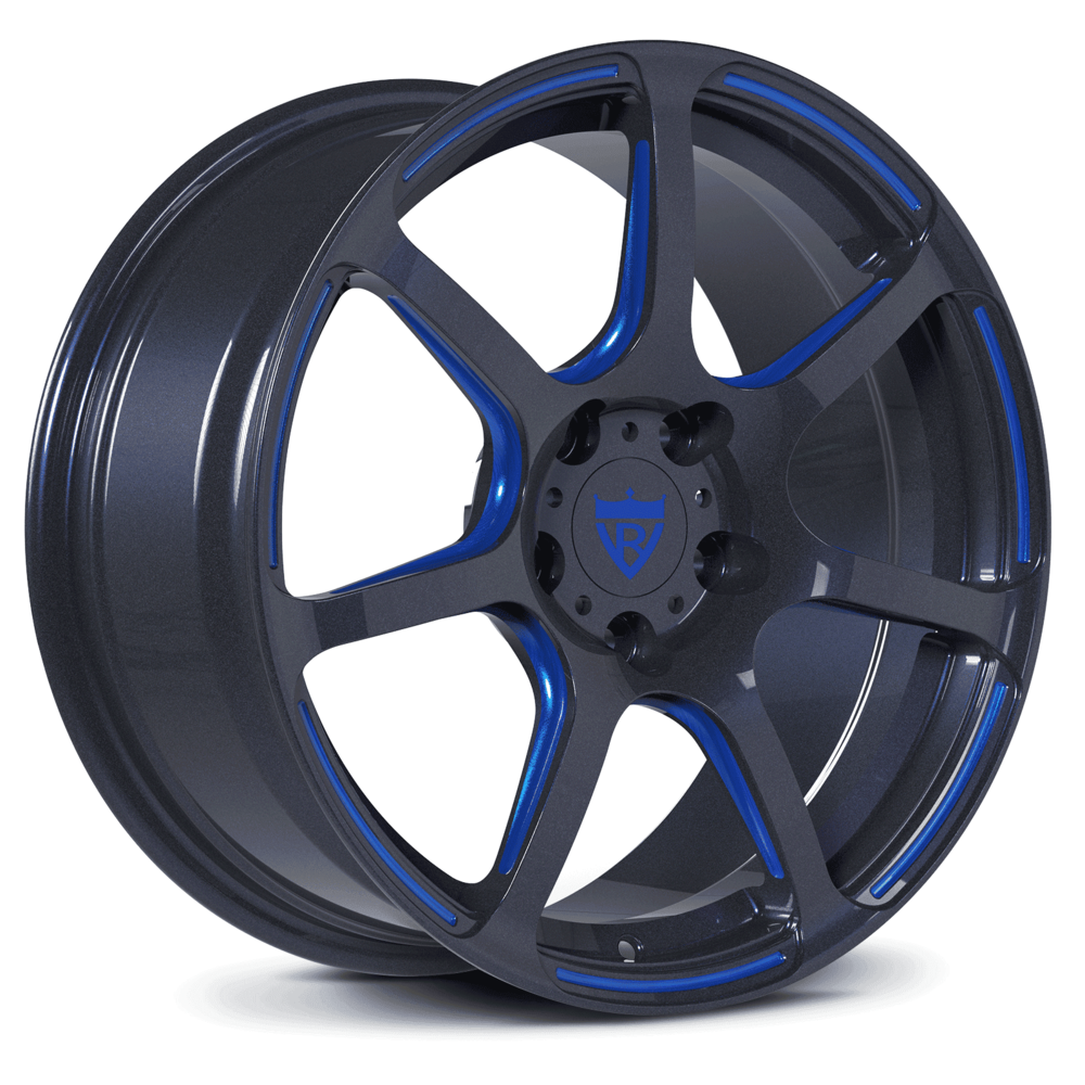 Corvette C8 custom performance rims with black and red color combo. RVRN Custom Forged Monoblock RV-MH092 Series for your Corvette C1-C8, custom made per order