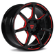 Gloss Black with Polished Red Strim