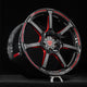 Gloss Black with Polished Red Strim
