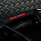 Close-up of RVRN Forged logo on custom black forged Corvette C6 Z06 wheel, showcasing high-quality craftsmanship.