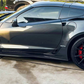 A black Corvette C7 Z06 with RVRN custom matt black concave forged wheels RV-MJ02 Series with 19x10/20x12 setup. 