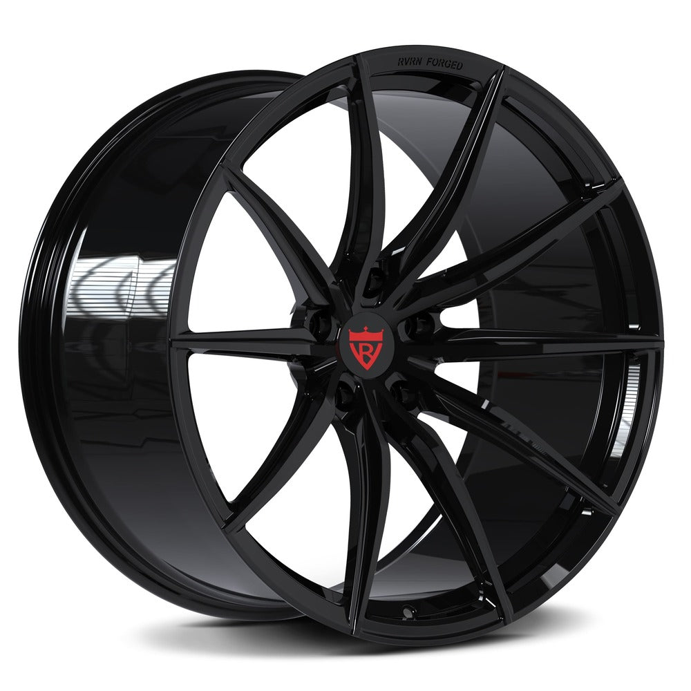 Black concave custom rims for 2015-2019 Corvette C7 Z06-RVRN Custom forged monoblock wheels series RV-MJ02-C7 z06 OEM specs