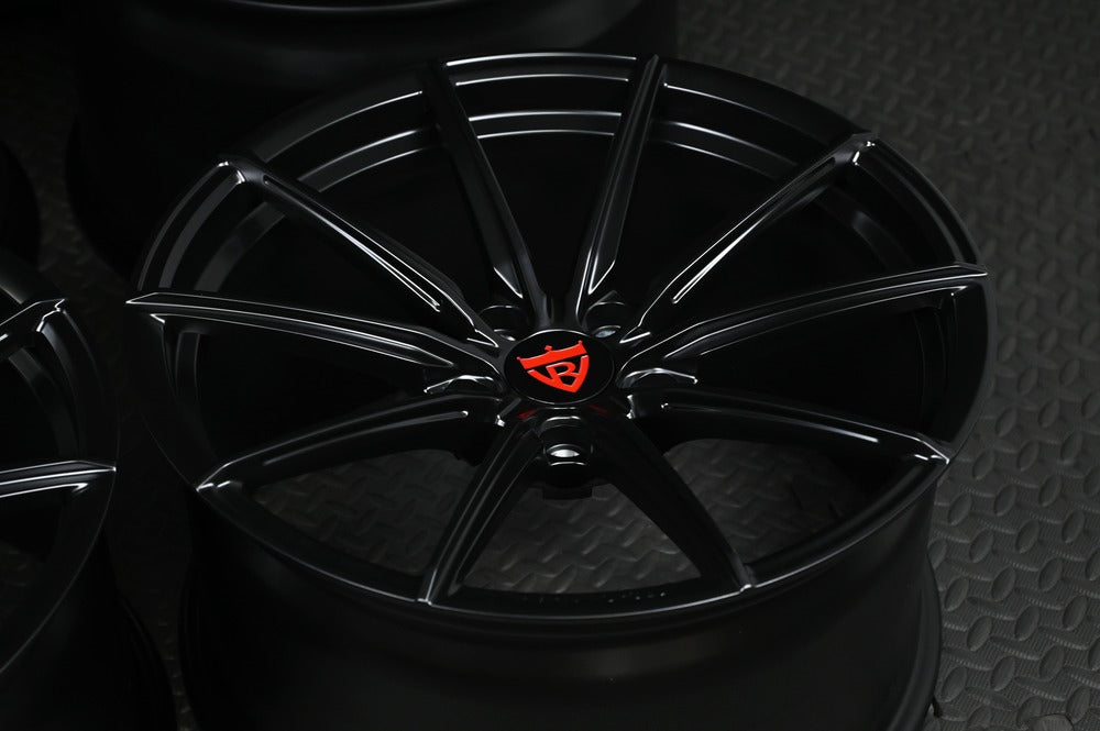 Black concave custom rims for 2015-2019 Corvette C7 Z06-RVRN Custom forged monoblock wheels series RV-MJ02-C7 z06 OEM specs