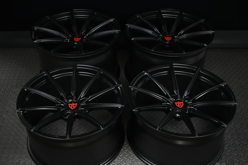 Black concave custom rims for 2015-2019 Corvette C7 Z06-RVRN Custom forged monoblock wheels series RV-MJ02-C7 z06 OEM specs