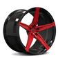 Transform your C8 Corvette with the bold Torch Red Fade to Black Spoke design, paired with a Gloss Black Barrel for a sleek and aggressive stance.