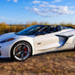 RV-MJ201 Custom Forged Wheels featuring Carbon Flash Metallic Spokes and a Custom GM Abalone White Pearl Barrel, designed for the perfect Corvette fitment.