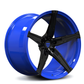 C8 Corvette E-Ray Wheels - RV-MJ201 with Black Spoke & Blue Barrel