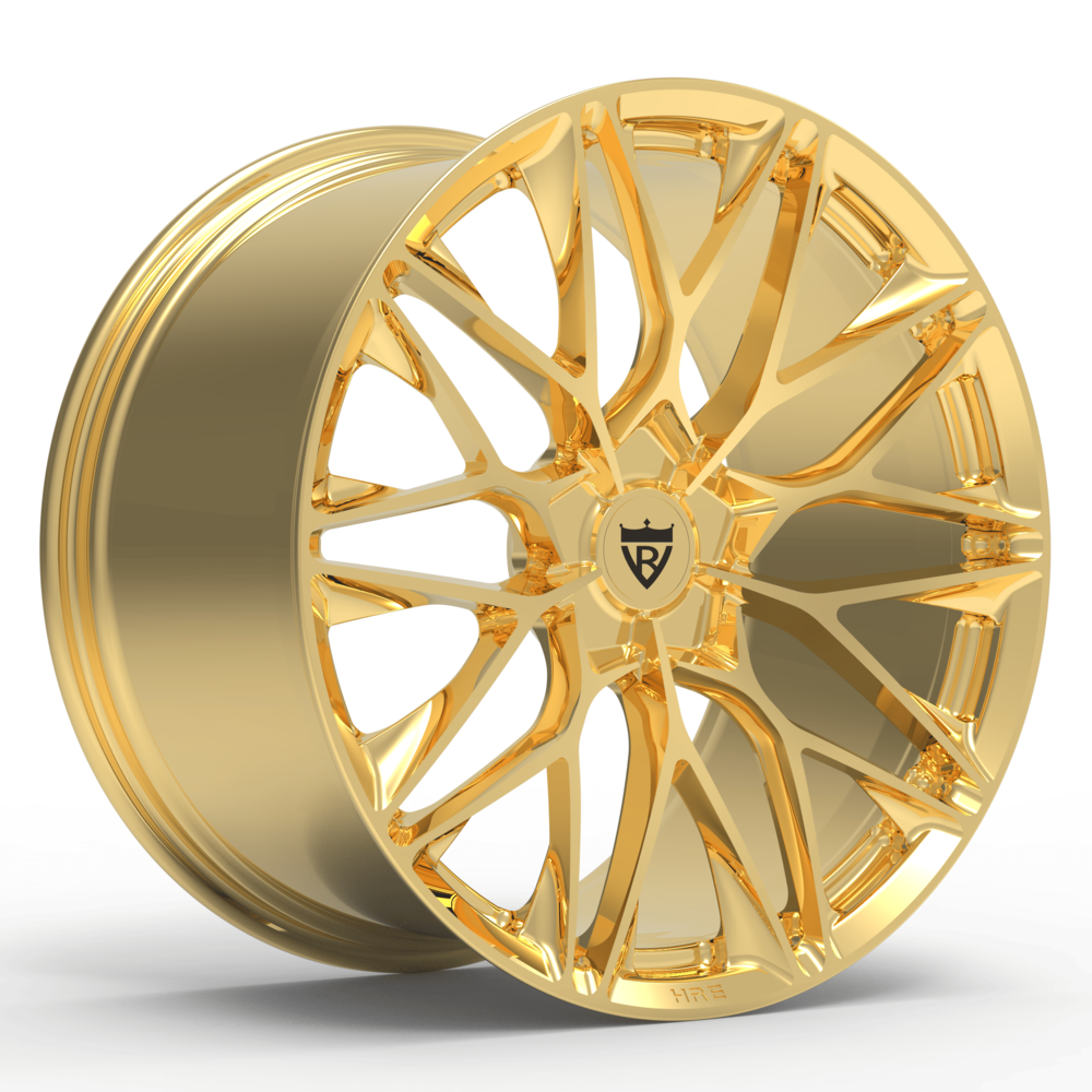 Gold rims for 2015-2019 Corvette C7 Z06 with Oem specs, best custom forged monoblock wheels series RVRN RV-MP184 