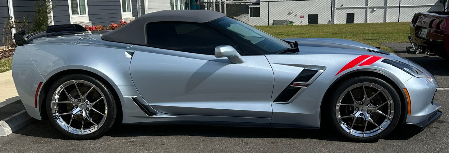 RV-MR05 | Custom Forged Corvette C7 Grand Sport Chrome Wheels, 19x10/20x12 Setup