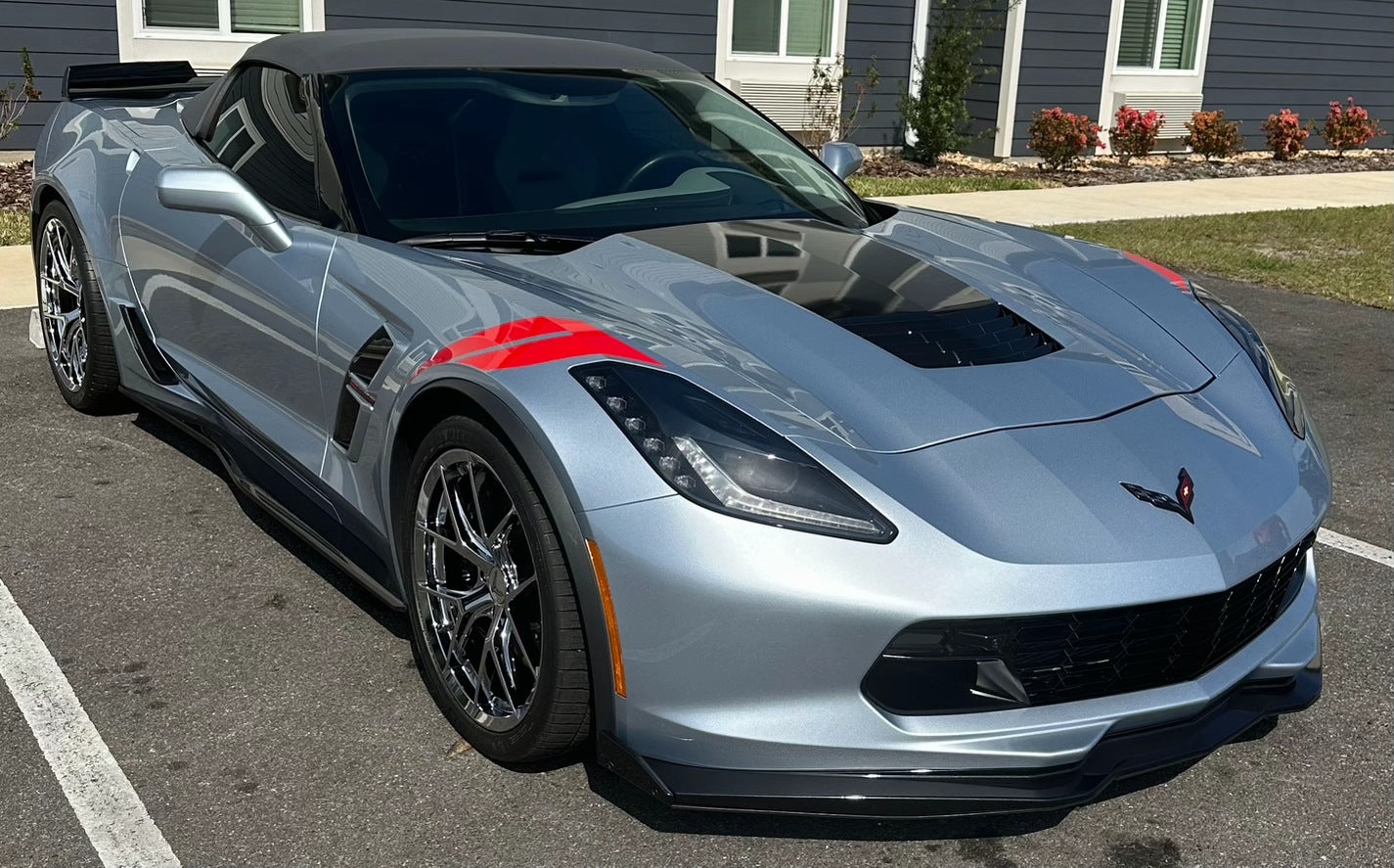 RV-MR05 | Custom Forged Corvette C7 Grand Sport Chrome Wheels, 19x10/20x12 Setup