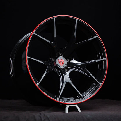 	Rear fitment of Corvette C8 Z06 custom 21x13 RV-MR05 forged wheels