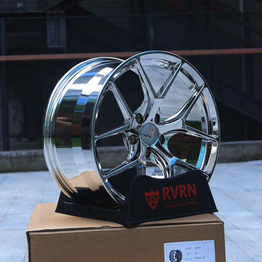 RV-MR05 chrome rims | Custom Forged Corvette C7 Grand Sport Wheels - RVRN Custom Forged Wheels 