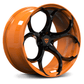 Orange Corvette wheels on C8 Z51 – rear quarter rendering