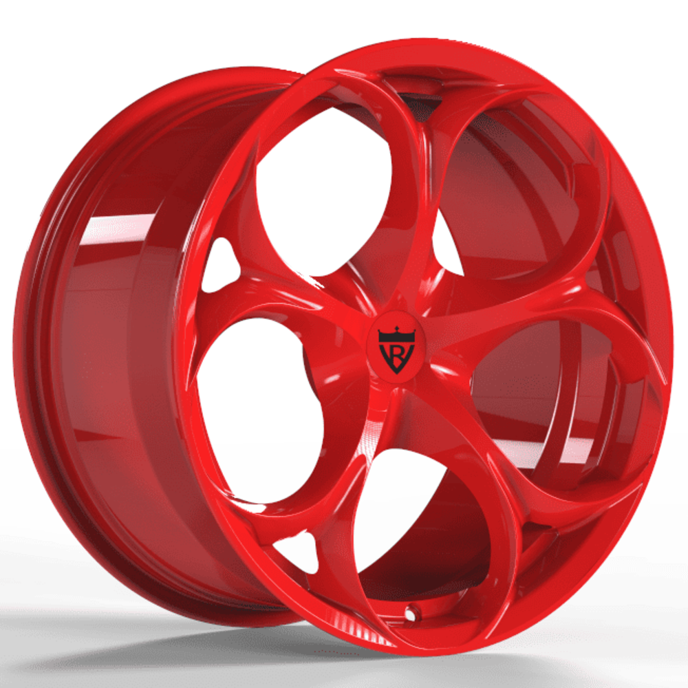 Red custom performance wheels for Corvette in 18inch, 19inch, 20inch, 21inch setup-RVRN Wheels Forged Monoblock Wheels Series RV-MS016