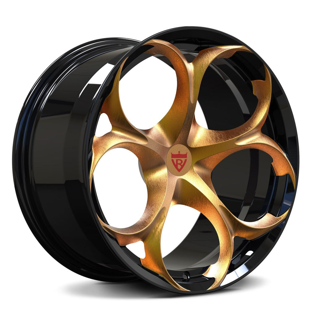 Custom Corvette C7 Grand Sport Wheels with Black, Blue and Orange color in OEM or Upgraded Wheel Size. Design your own wheels and get a set of custom forged monoblock performance rims