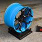 Corvette C8 Z51 with Rapid Blue custom wheels, designed for ultimate performance