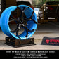 Matte black Corvette C8 with custom Rapid Blue forged wheels, looking sharp