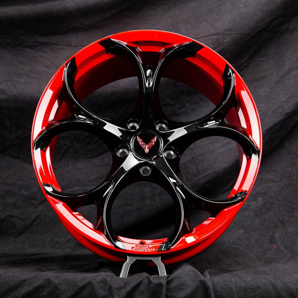 20x11 rear forged wheel perfectly fitted on 2023 Corvette C8 Z51