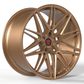 Custom forged Corvette C8 wheels in bronze finish, designed for performance and style. Perfect for Corvette enthusiasts.