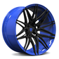 Custom forged Corvette C8 wheels in blue with black accents, enhancing performance and style for Z51 models.