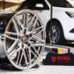 Custom forged Corvette C8 Stingray wheels displayed with chrome finish, showcasing high-performance rim design.