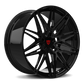 Custom forged black rim for Corvette C8, featuring intricate design and polished finish, perfect for enhancing performance and style.