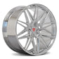 Custom forged chrome wheels for Corvette C8 Stingray, showcasing high-performance and sleek design.