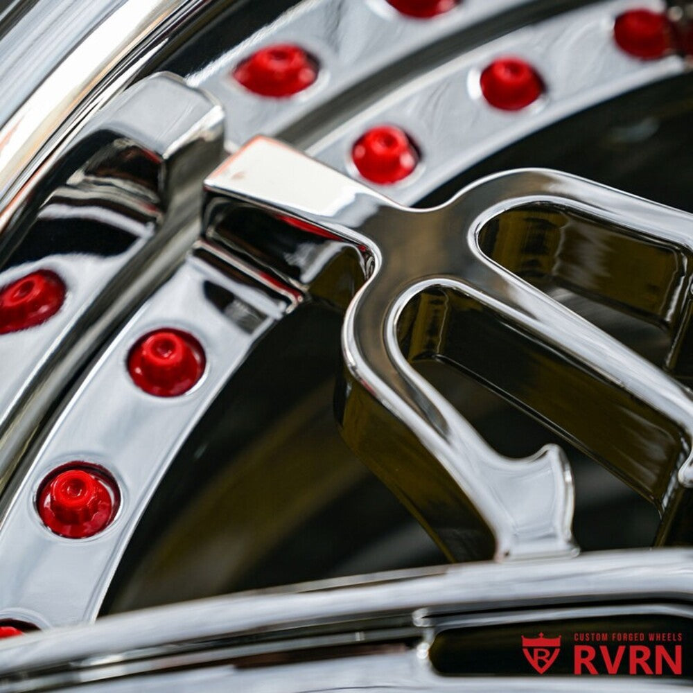 RM-01 | Custom Forged 2-Piece Corvette C6 Grand Sport Wheels, Chrome | Deep Dish, 18x10 / 19x12.5 Setup